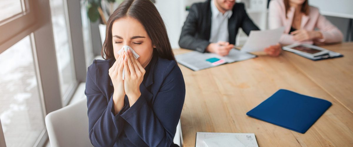 Woman is sick at work needs a same-day doctor visit